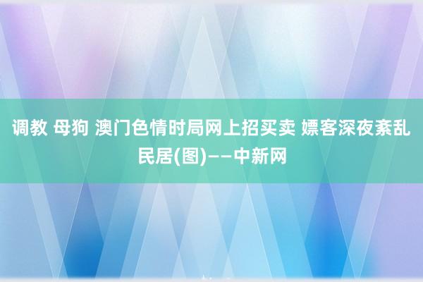 调教 母狗 澳门色情时局网上招买卖 嫖客深夜紊乱民居(图)——中新网