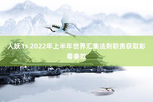 人妖 ts 2022年上半年世界汇集法则职责获取彰着奏效