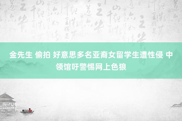 金先生 偷拍 好意思多名亚裔女留学生遭性侵 中领馆吁警惕网上色狼